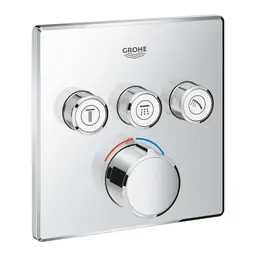 Grohe Grohtherm SmartControl termostat For innbygging, 3 uttak, Krom