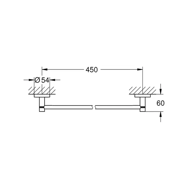 Grohe Essentials håndkleholder Hard Graphite 