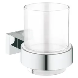 Grohe Essentials Cube tannglass Med holder, Krom