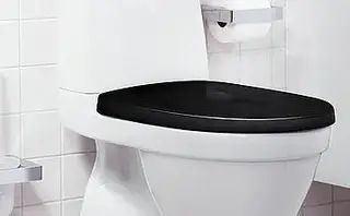 Gustavsberg Nautic Lux Toalettsete Med myktlukkende hengsler, Sort