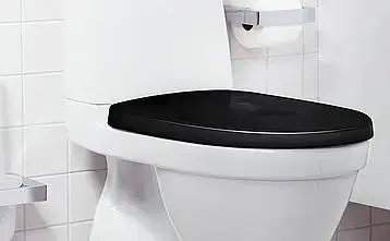 Gustavsberg Nautic Lux Toalettsete Med myktlukkende hengsler, Sort