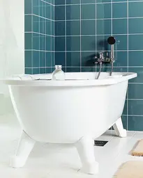 Gustavsberg 6316 Frittstående badekar 1580x680 mm, Med føtter, Hvit