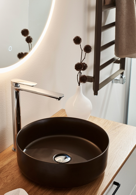Hafa Edge håndkletørker 1120x500 mm, Kaffe 