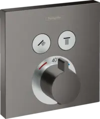 Hansgrohe ShowerSelect termostat Med 2 uttak, B&#248;rstet Sort Krom