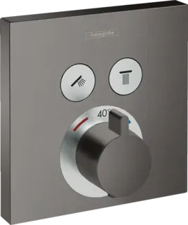 Hansgrohe ShowerSelect termostat Med 2 uttak, B&#248;rstet Sort Krom