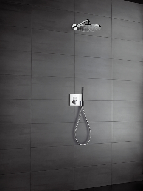 Hansgrohe ShowerSelect termostat 2 uttak, dusjholder/slangeuttak, Krom 