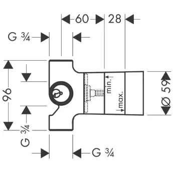Hansgrohe Quattro 4-veis ventil Med 3 uttak 