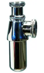 Purus flaskevannlås 1 1/4" X 32 mm , Forkrommet