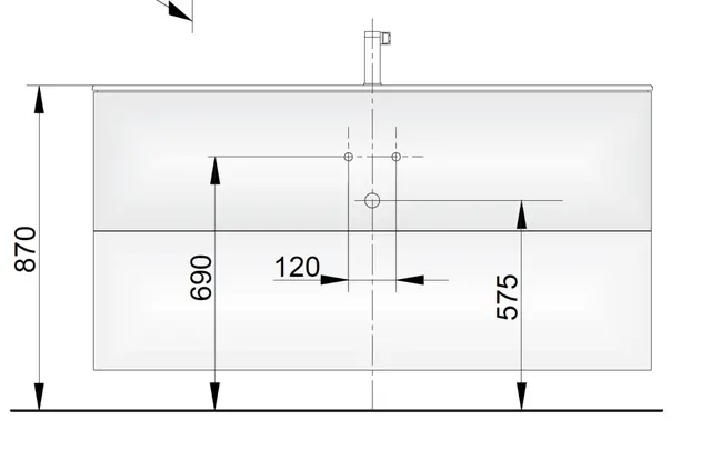 Keuco Edition 11 Servantskap m/2 skuffer 1400x350 mm, Trøffel Struktur - Lakk 