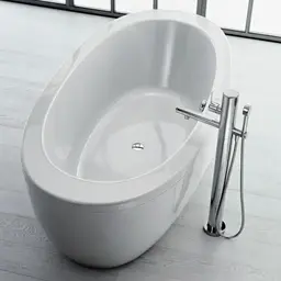 ILBAGNOALESSI Frittstående badekar 200x100 cm, produsert i sanitærakryl