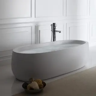 ILBAGNOALESSI Frittstående badekar 183x87 cm, produsert i Sentec