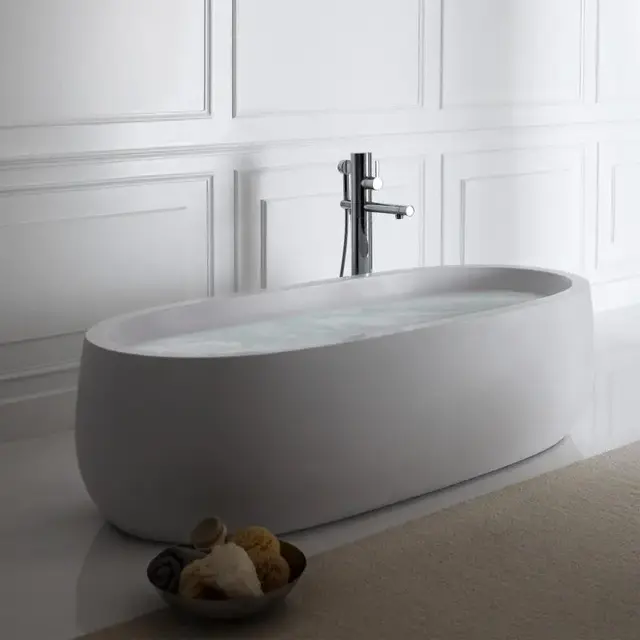ILBAGNOALESSI Frittstående badekar 183x87 cm, produsert i Sentec 