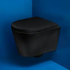 Laufen Kartell Compact Vegghengt toalett 49x37 cm, rimless, Sort