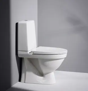 Laufen Kompas Gulvstående toalett 65x36 cm, med P-lås, rimless, Hvit