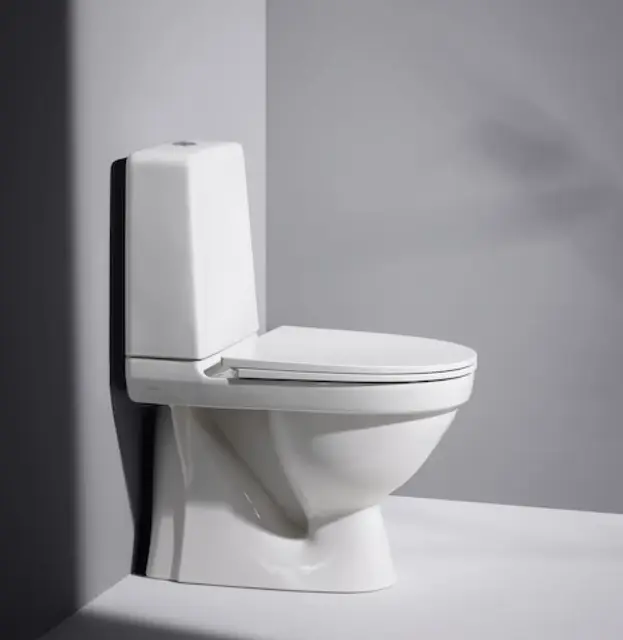 Laufen Kompas Gulvstående toalett 65x36 cm, med P-lås, rimless, Hvit 