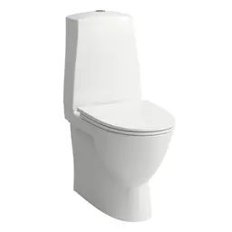 Laufen Pro-N Gulvstående toalett 65x36 cm, m/skjult avløp, P-lås, Rimless