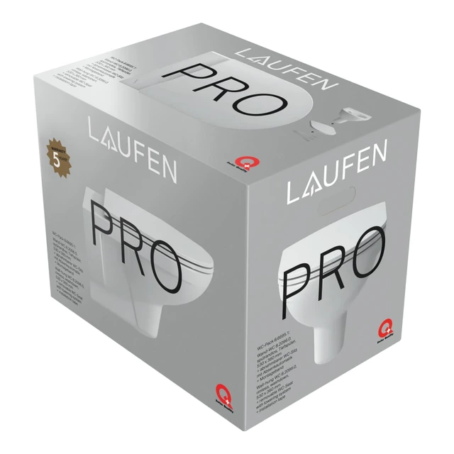 Laufen Pro Toalettpakke 53x36 cm, med sete og lokk, rimless 