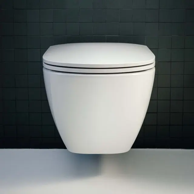 Laufen Lua Compact Vegghengt toalett 49x36 cm, Rimless, Bahama beige 