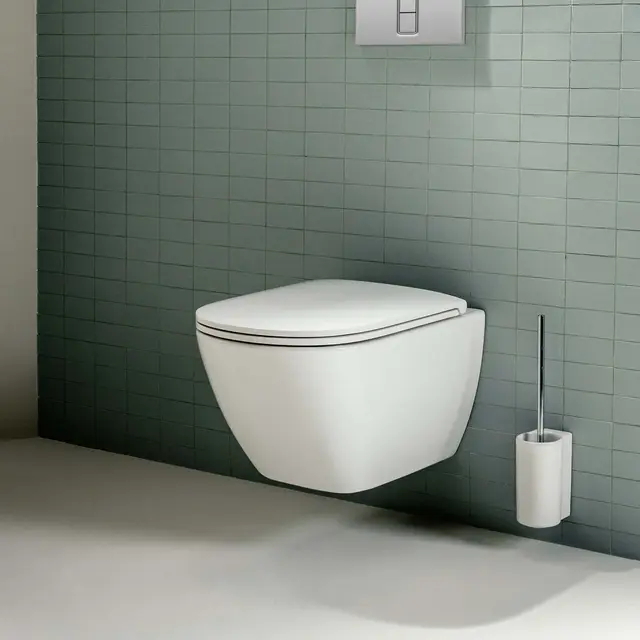 Laufen Lua Compact Vegghengt toalett 49x36 cm, Rimless, Hvit med LCC 
