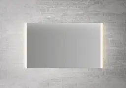 Linn Bad Fyli Speil, m/LED-lys 60-120 cm, m/frostet lysfelt, Dimbar