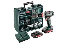 Metabo Drill BS&#160;18&#160;L Q 2X2,0Ah Workshop 18 volt, med batteri, lader og koffert