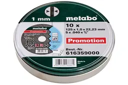 Metabo Inox Skive 125X1,0X22,23/10 S TIL 5'' / 125 MM