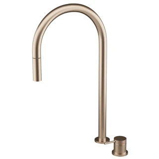 Scandtap Harmonized K2P Kj&#248;kkenbatteri Med uttrekkbar tut, Champagne