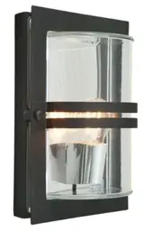 Norlys Basel Vegglampe Sort, Klart glass