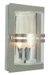 Norlys Basel Vegglampe Rustfritt stål, Klart glass