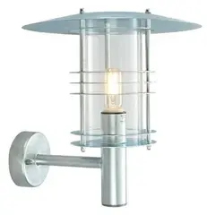 Norlys Stockholm Vegglampe Galvanisert, Klart glass