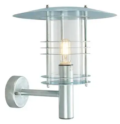Norlys Stockholm Vegglampe Galvanisert, Klart glass 