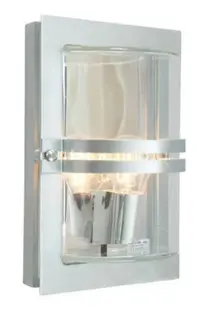 Norlys Basel Vegglampe Galvanisert, Klart glass
