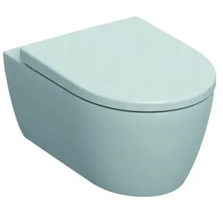 Porsgrund iCon Vegghengt toalett 530x360 mm, u/skyllekant, m/sete og lokk