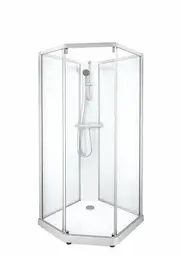 Contura Showerama 10-5 Classic 90x90 cm, alu matt profil, frostet glass