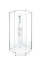 Contura Showerama 10-5 Classic 100x100 cm, hvit profil, klart glass