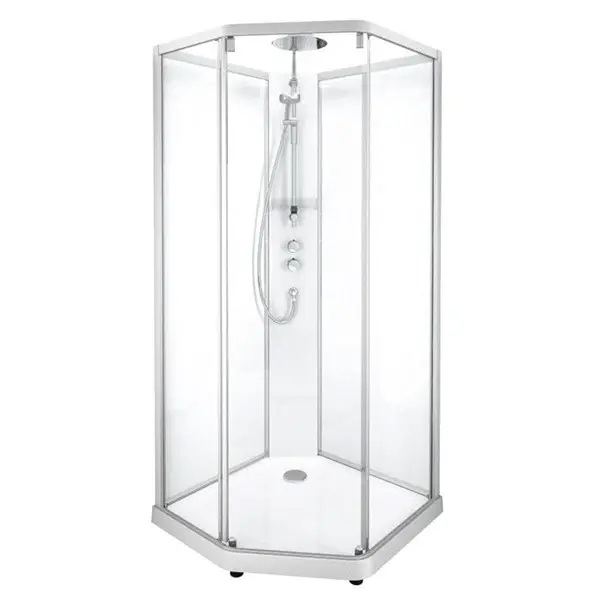 Contura Showerama 10-5 Comfort 90x80 cm, alu matt profil, frostet glass 