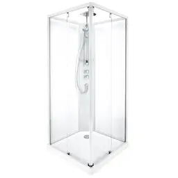Contura Showerama 10-5 Comfort 90x90 cm, hvit profil, klart glass