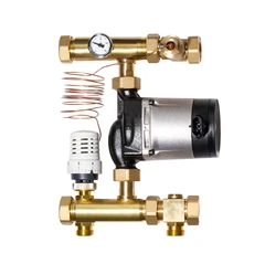 Roth gulvvarmeshunt med 2-veis ventil m/termostatisk ventil og Wilo Para pumpe