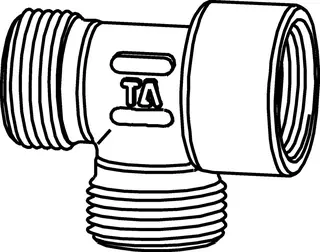 TA FPL kropp f/T-rør 1/2" x 1/2" x 1/2 " innv.gj