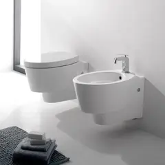 Scarabeo Wish Vegghengt toalett 570x350 mm, Hvit
