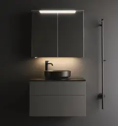 Svedbergs Skuru Speilskap m/LED-lys Med servantlys og jordfeilbryter