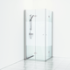 Svedbergs Skoga Dusjhj&#248;rne, Folded&#248;rer 100x100 cm, Alu Matt/Halvfrost glass