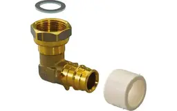 Uponor Q&amp;E Albue med l&#248;pemutter 22 x R3/4&quot;