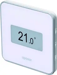 Uponor Smatrix Wave Style Termostat T-169, digital med RH, trådløs, Hvit
