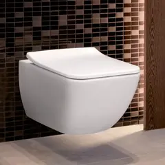V&B Venticello Vegghengt toalett 375x560 mm, DirectFlush, Stone White Mat