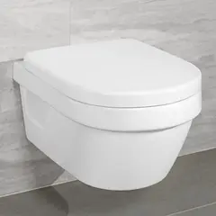 V&B Architectura Compact Veggh. toalett 350x480 mm, DirectFlush, Hvit m/AntiBac