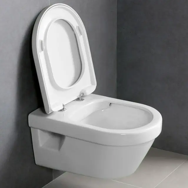 V&B Architectura Toalettpakke Med sete og lokk, Hvit med DirectFlush 