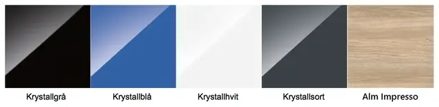 V&B Avento Sideskap m/1 dør 892x350 mm, Venstre, Krystallgrå 