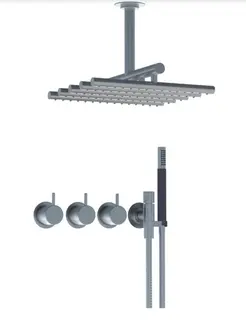 Vola 5471R-051A Dusjtermostat Med takdusj og hånddusjsett