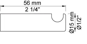 Vola T18 Håndklekrok, 56 mm 56 mm, Mokka 